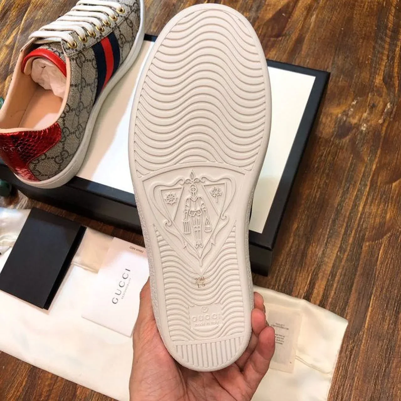 Gucci Ace GG Supreme Sneaker Brown for Women