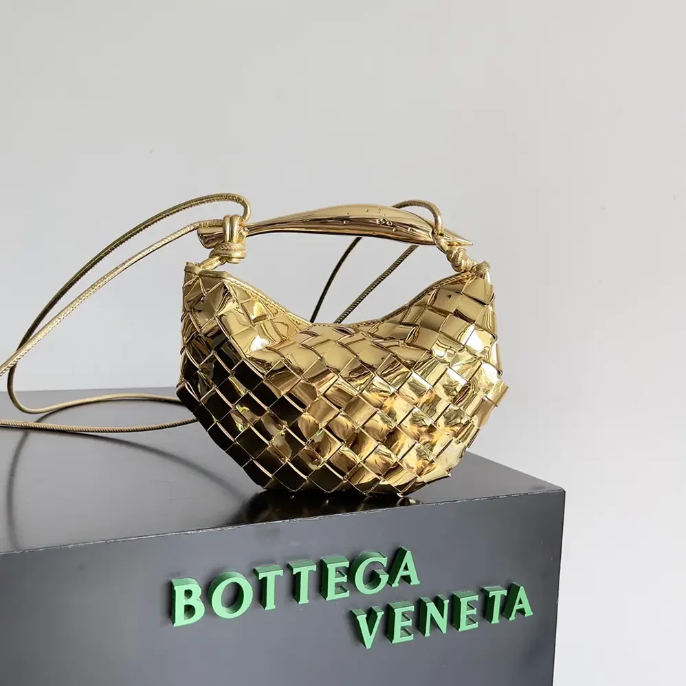 Bottega Veneta Baby Sardine for Women in Gold Bottega Veneta Baby Sardine for Women in Gold
