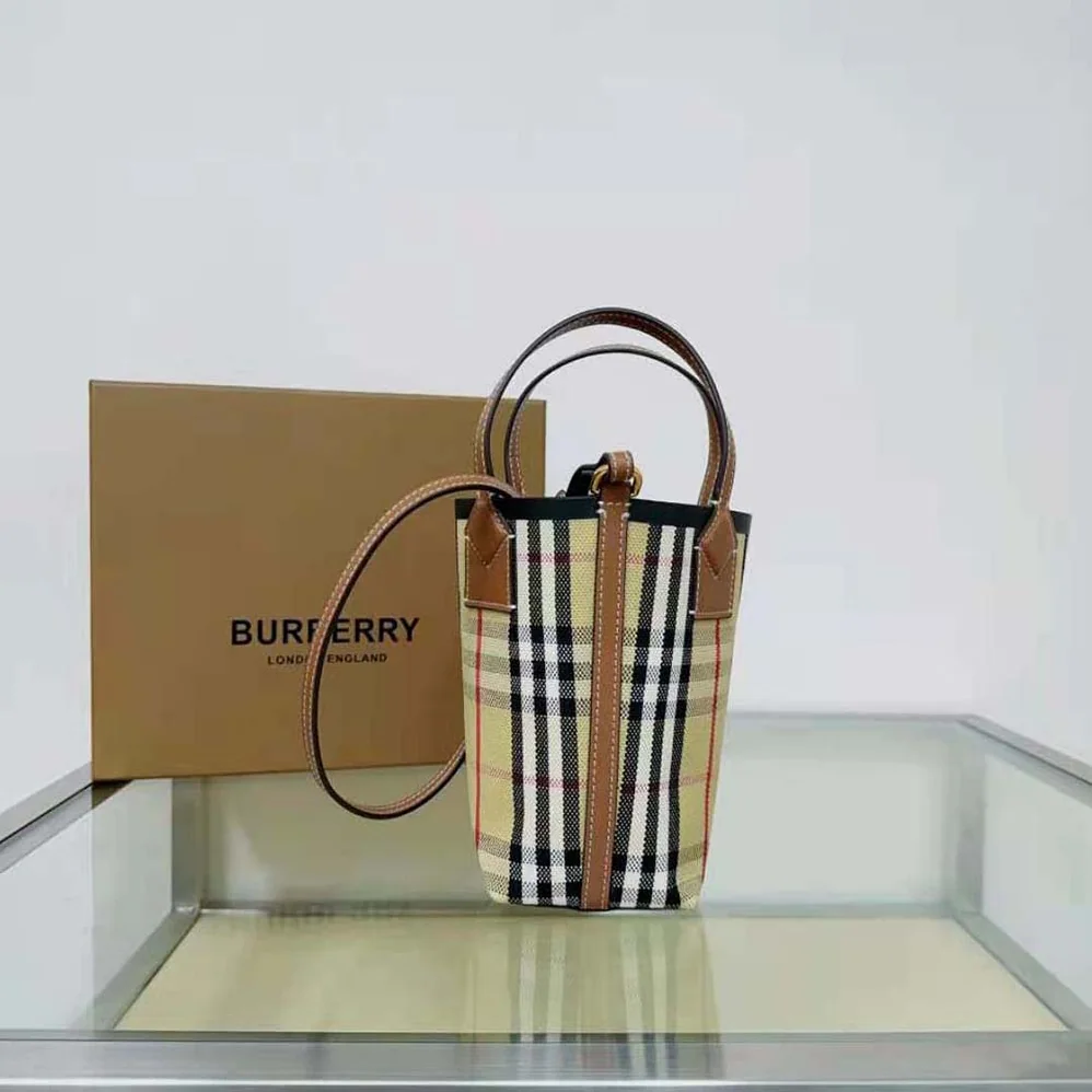 Burberry Mini London Tote Bag for Women in Brown Burberry Mini London Tote Bag for Women in Brown