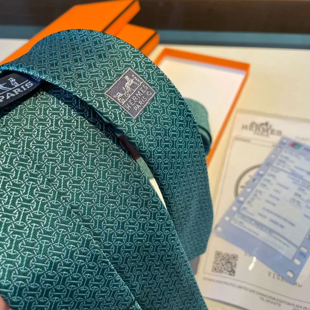 Hermes Tie Larguez Les Amarres Twillbi Green Hermes Tie Larguez Les Amarres Twillbi Green