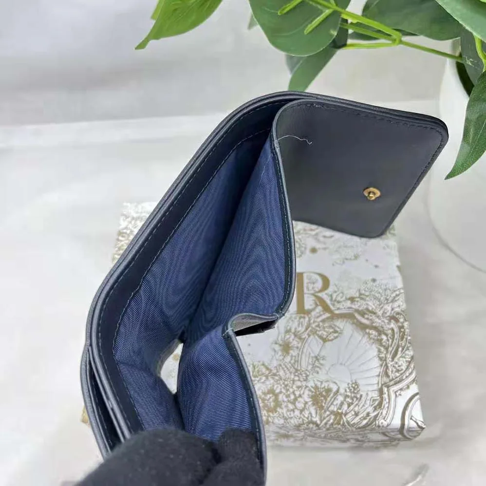 Dior 30 Montaigne Lotus Wallet Blue Dior Oblique Jacquard for Women Dior 30 Montaigne Lotus Wallet Blue Dior Oblique Jacquard for Women