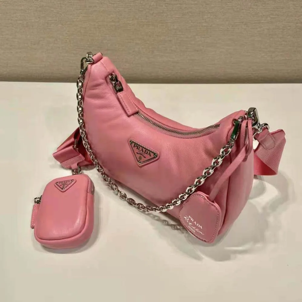 Prada Padded Nappa-Leather Prada Re-Edition 2005 Shoulder Bag for Women in Pink