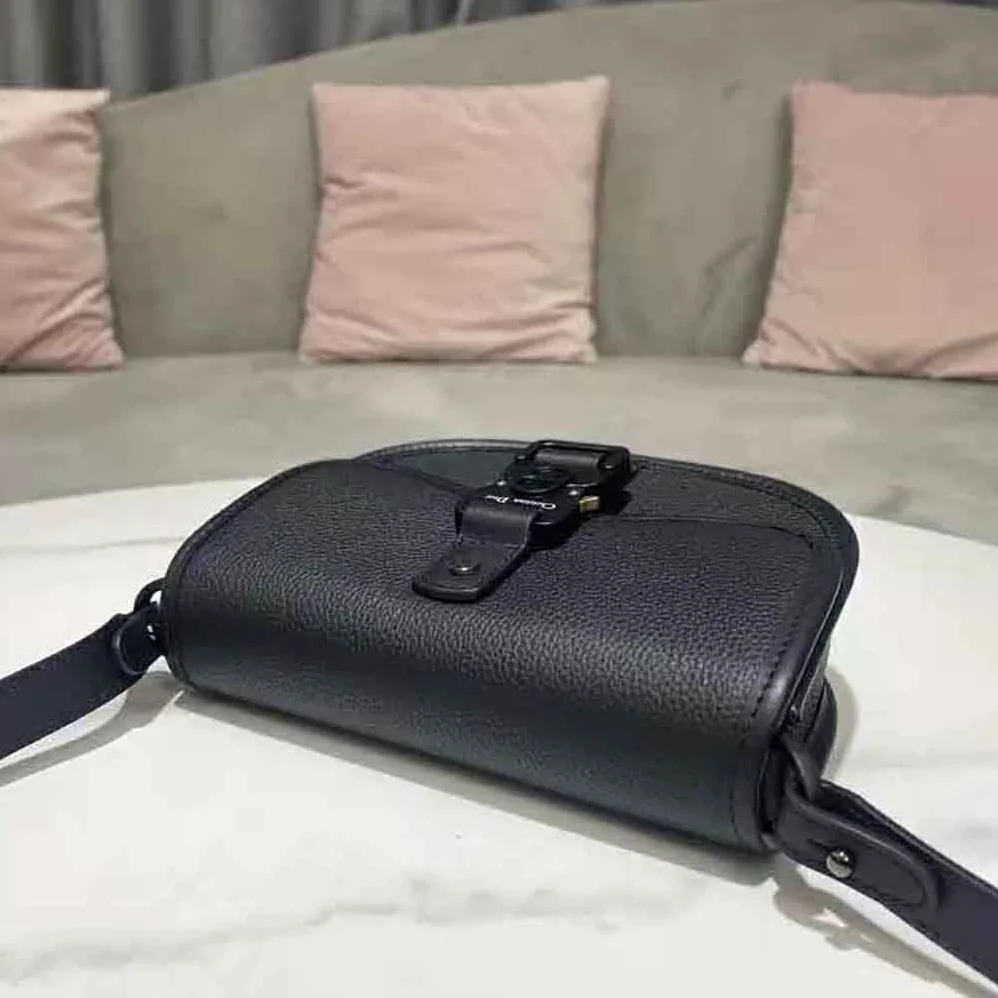 Dior Gallop Messenger Bag Black Grained Calfskin for Men