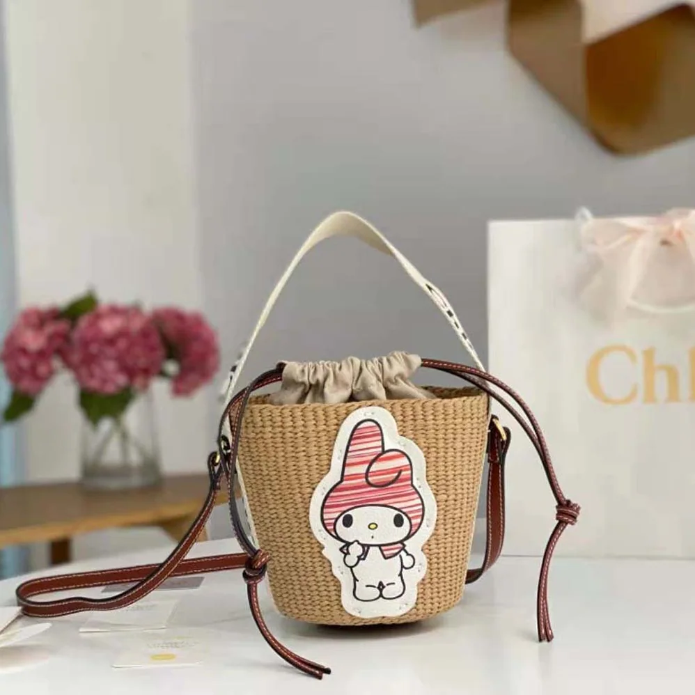 Chloe My Melody for Chloé Small Woody Basket for Women Chloe My Melody for Chloé Small Woody Basket for Women