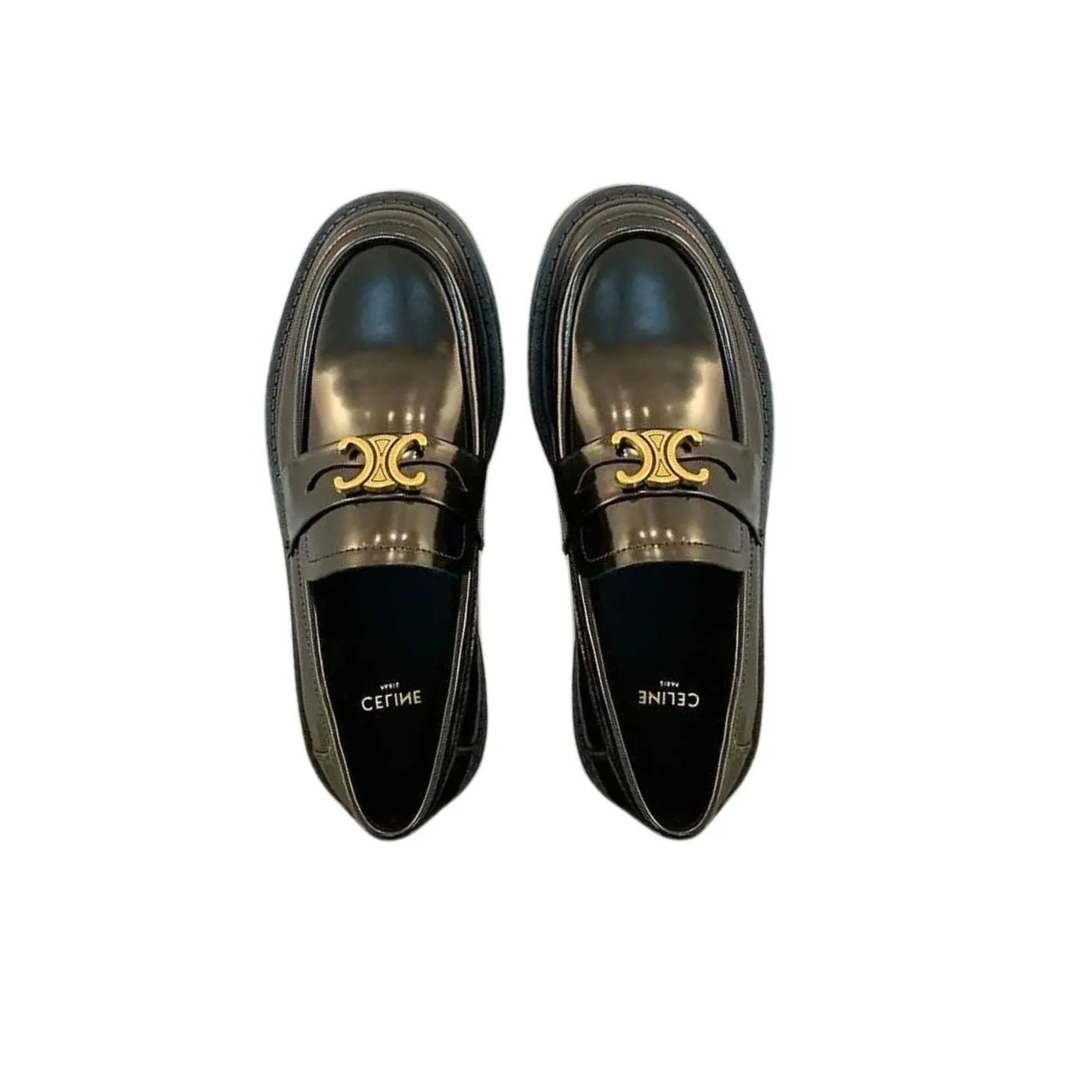 Celine Bulky Penny Chunky Loafer Black