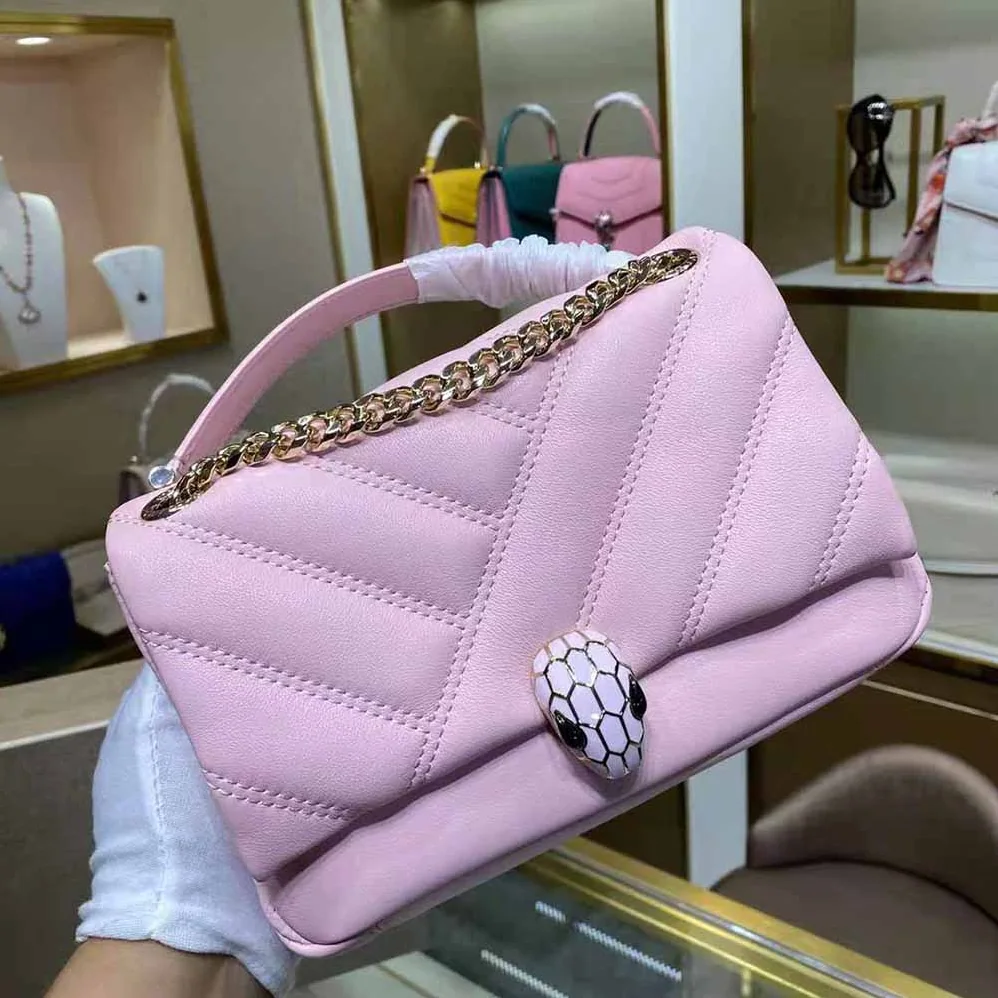 Bvlgari Serpenti Cabochon Shoulder Bag for Women in Pink