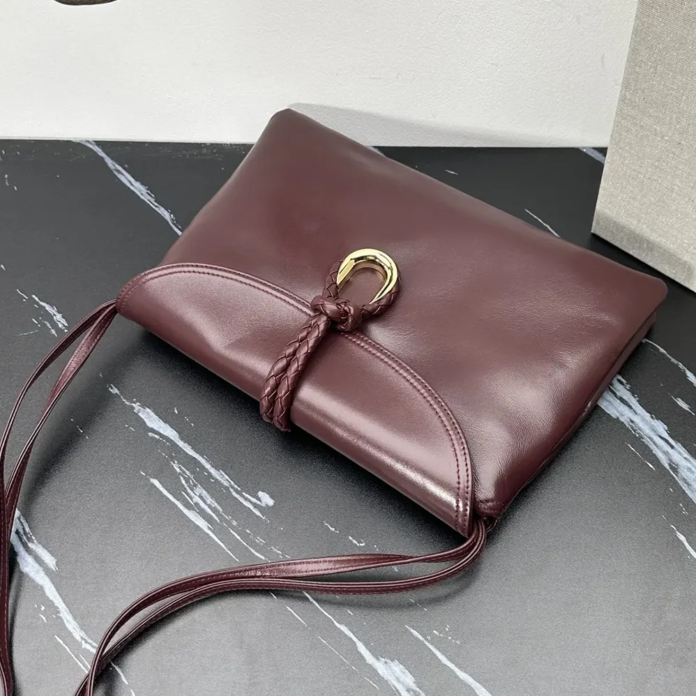 Bottega Veneta Liberta Cross-body Bag in Smooth Calf Leather for Women in Barolo Bottega Veneta Liberta Cross-body Bag in Smooth Calf Leather for Women in Barolo