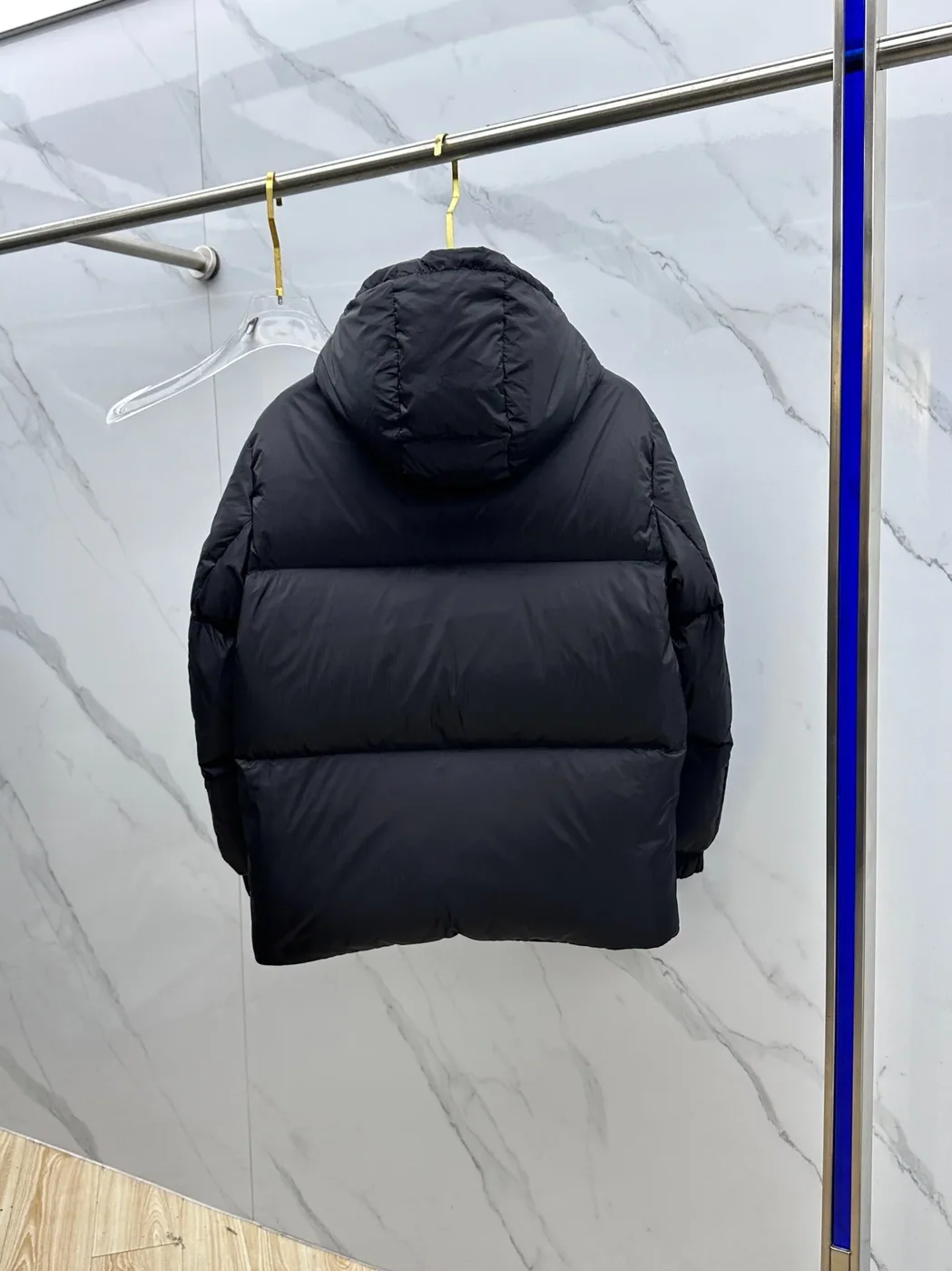 Prada ReNylon Hooded Down Puffer Jacket Black Prada ReNylon Hooded Down Puffer Jacket Black