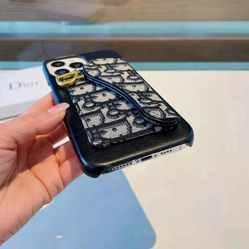 Dior Saddle Cover for Apple iPhone Blue Dior Oblique Jacquard for Women