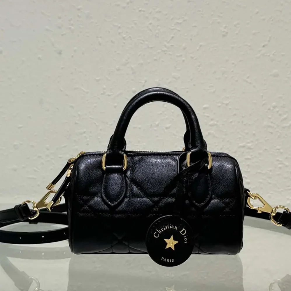 Dior Nano Dior Groove 17 Bag Black Macrocannage Calfskin for Women Dior Nano Dior Groove 17 Bag Black Macrocannage Calfskin for Women