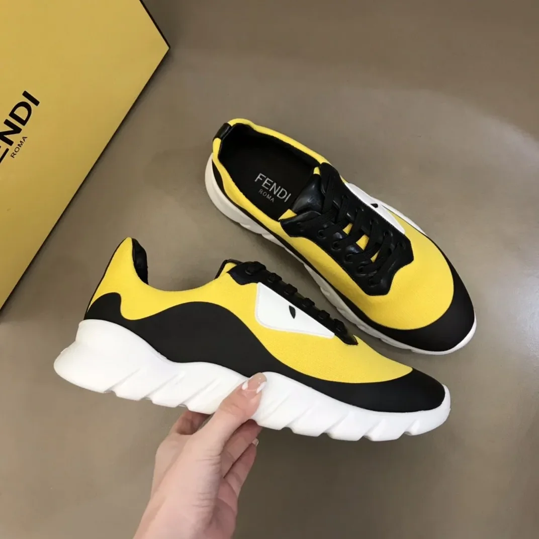 Fendi Force Black in Yellow Sneakers Fendi Force Black in Yellow Sneakers