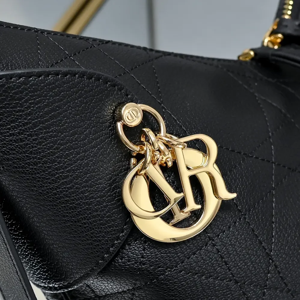 Dior Small Dior Voyage Bag Black Flat Macrocannage Grained Calfskin for Women Dior Small Dior Voyage Bag Black Flat Macrocannage Grained Calfskin for Women