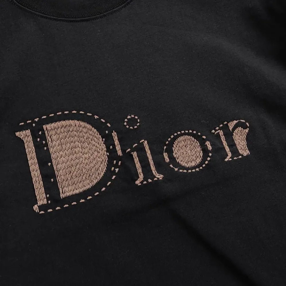 Dior Reverse T-Shirt Relaxed Fit Black Cotton Jersey for Men