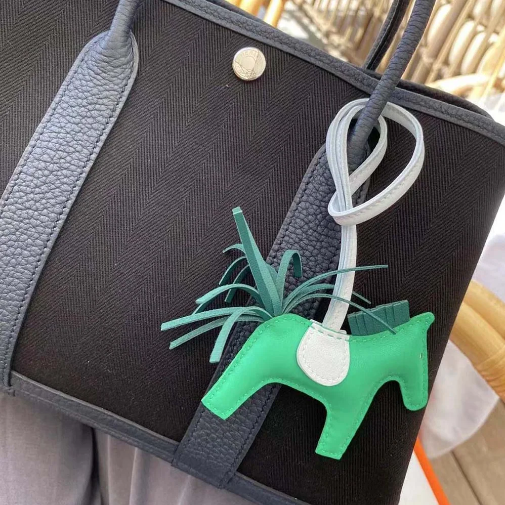 Hermes Rodeo MM Charm for Unisex in Green