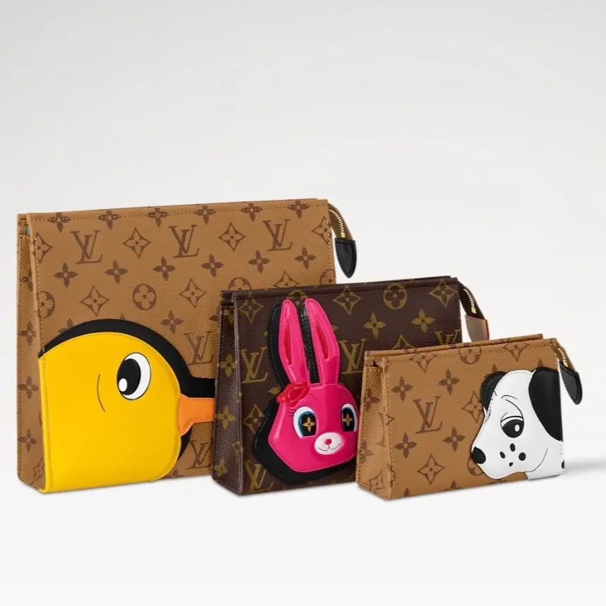 Louis Vuitton Trio Toilet Pouch Brown / Louis Vuitton Trio Toilet Pouch Brown /