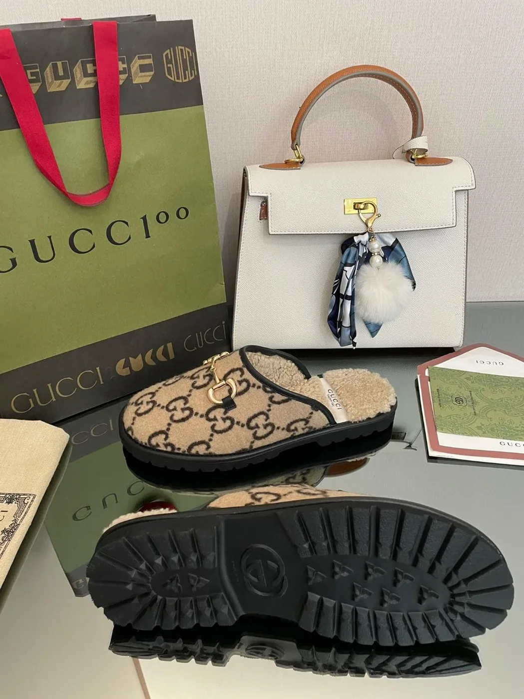 Gucci GG Slipper With Horsebit Brown GG Shoes for Men