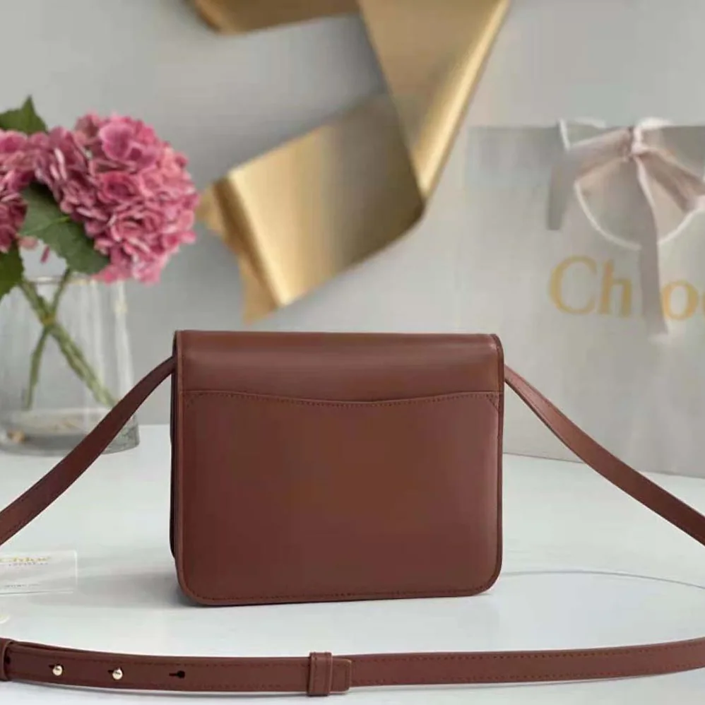 Chloe Kattie Cross-Body Bag in Shiny Calfskin for Women in Brown Chloe Kattie Cross-Body Bag in Shiny Calfskin for Women in Brown