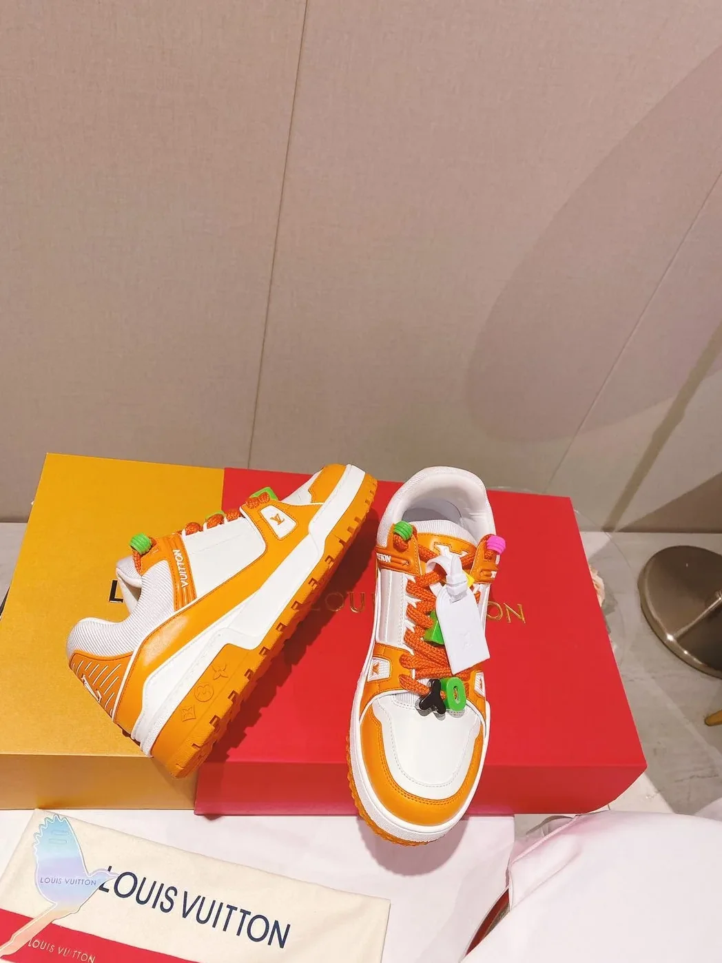 Louis Vuitton LV Trainer Sneaker Orange for Women