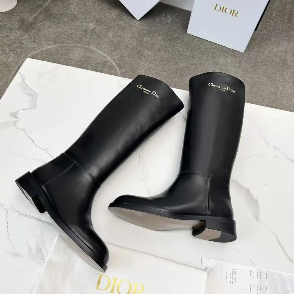 Dior D-Town Boot Black Supple Calfskin for Women