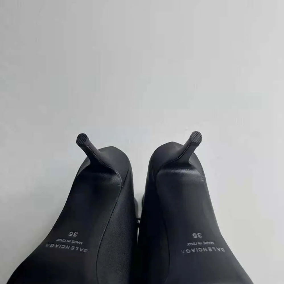 Balenciaga Witch 110mm Bootie in Black Shiny Soft Sheepskin for Women Balenciaga Witch 110mm Bootie in Black Shiny Soft Sheepskin for Women