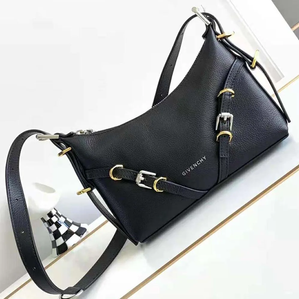 Givenchy Mini Voyou Bag in Leather for Women in Black Givenchy Mini Voyou Bag in Leather for Women in Black