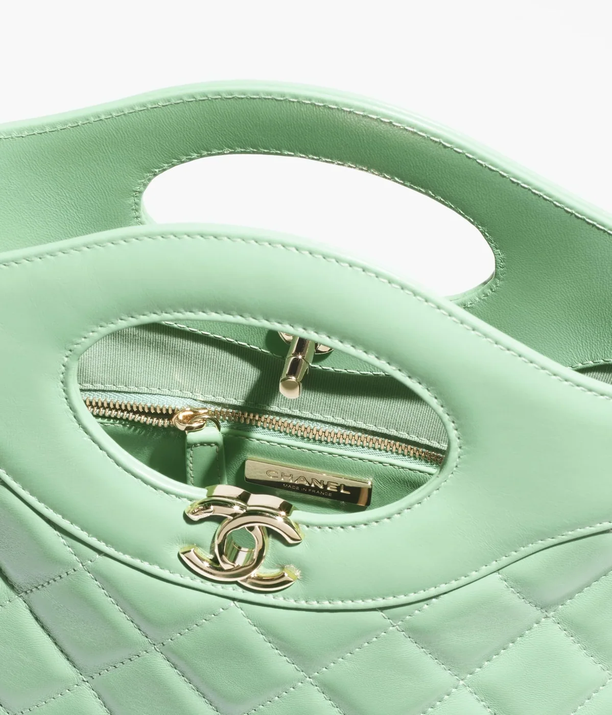 Chanel Shopping Bag Light Green 14 Inches/ Chanel Shopping Bag Light Green 14 Inches/