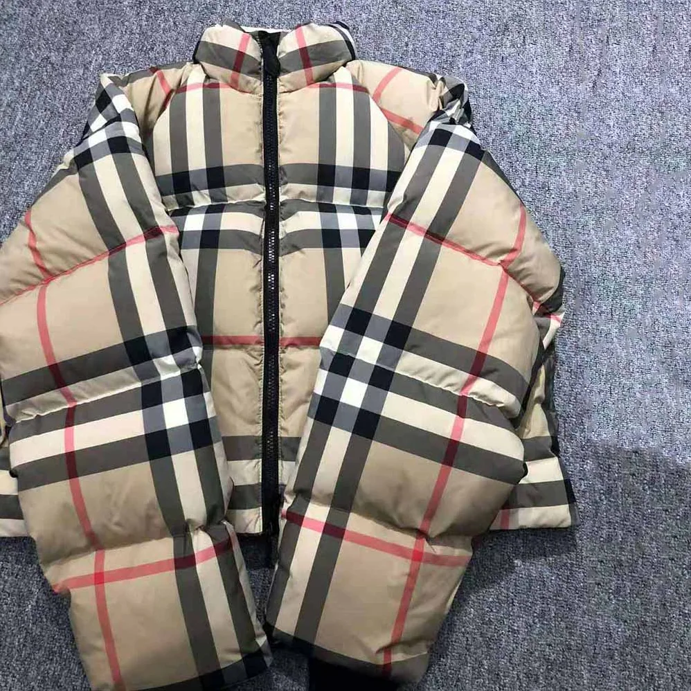 Burberry Check Recycled Polyester Cropped Puffer Jacket for Women Burberry Check Recycled Polyester Cropped Puffer Jacket for Women