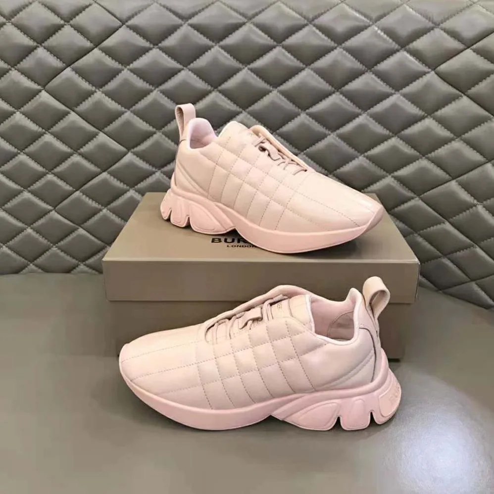 Burberry Quilted Leather Classic Sneakers for Unisex in Sandy Burberry Quilted Leather Classic Sneakers for Unisex in Sandy
