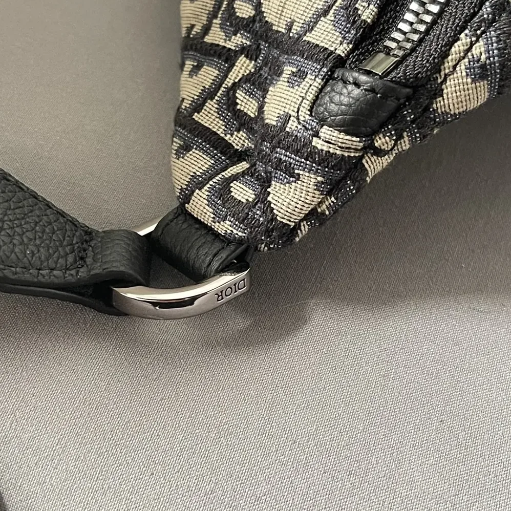 Dior Dior 8 Belt Bag Beige and Black Dior Oblique Jacquard for Men