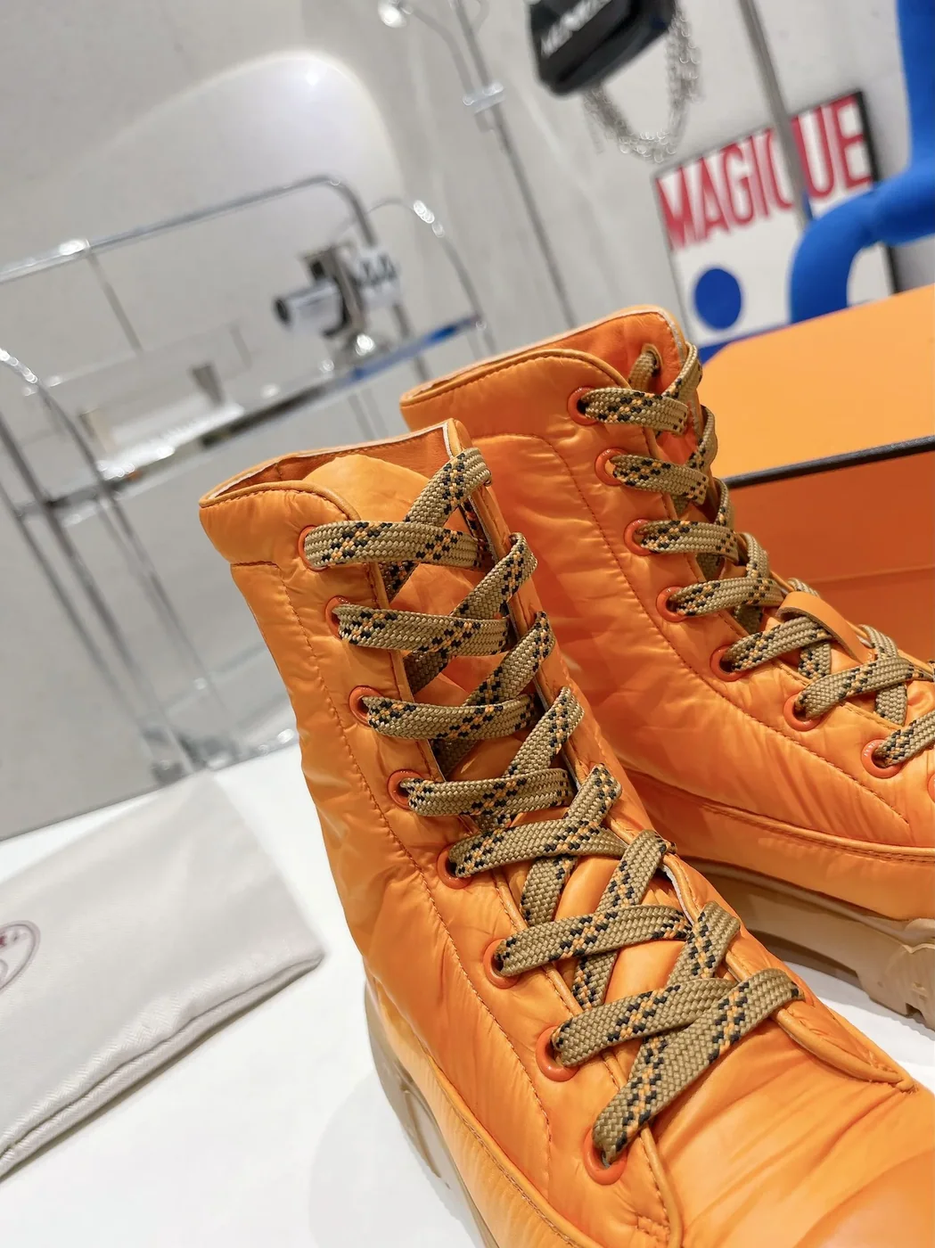 Hermes Fresh Ankle Boots Orange /
