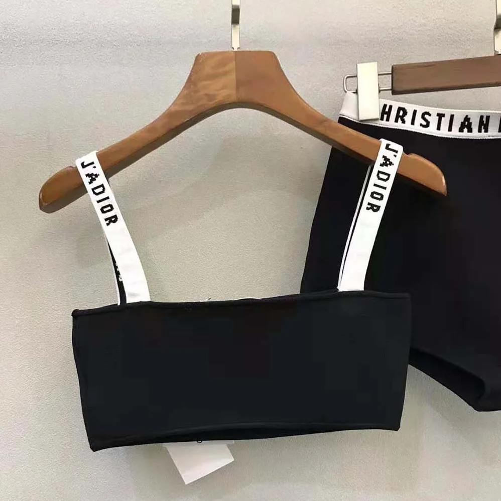 Dior Bralette Black Stretch Viscose for Women