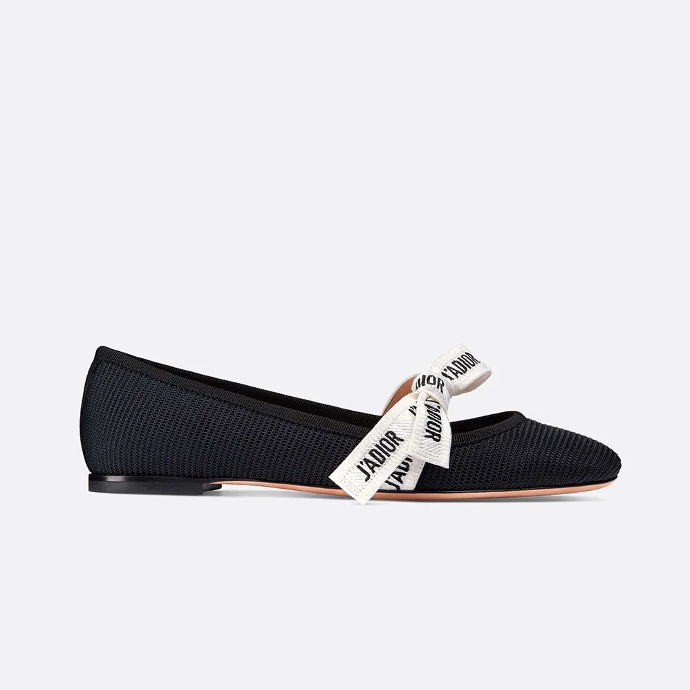 Dior Shoes Miss J'Adior Technical Canvas Ballet Pump for Women in Black