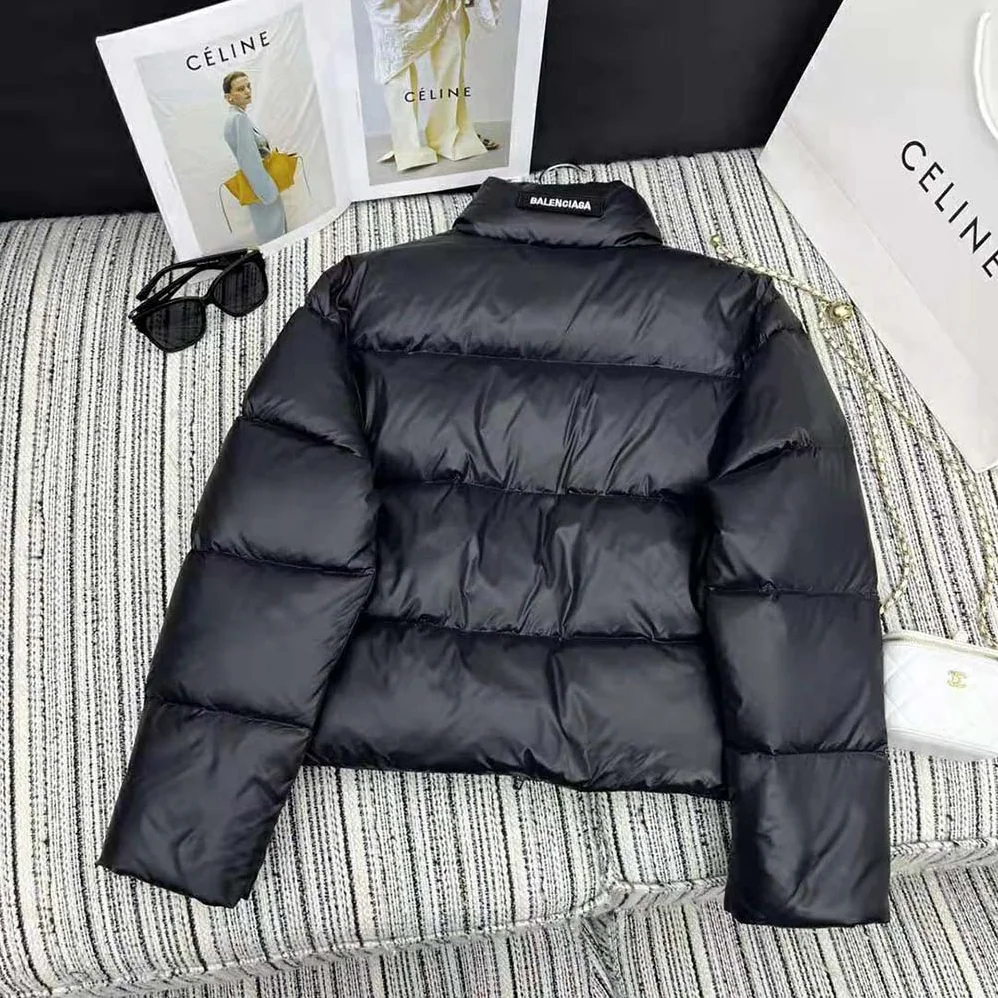 Balenciaga Shrunk Puffer in Black Technical Micro Faille for Men Balenciaga Shrunk Puffer in Black Technical Micro Faille for Men