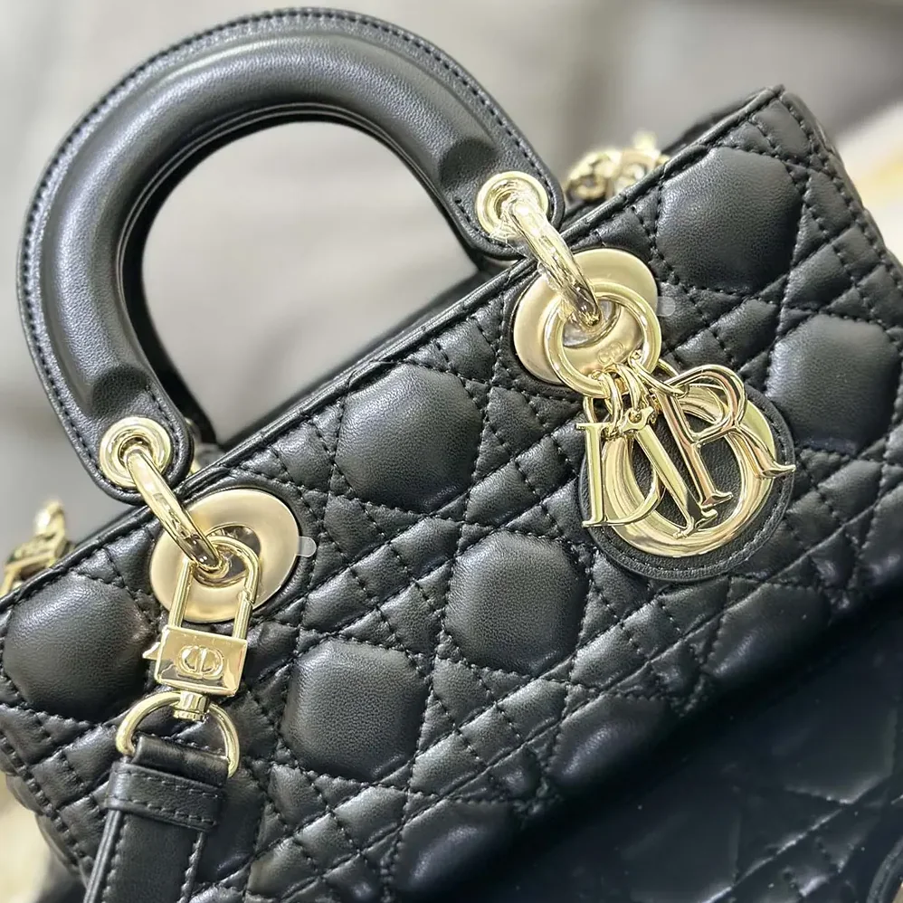 Dior Small Lady D-Joy Bag Black Cannage Lambskin for Women Dior Small Lady D-Joy Bag Black Cannage Lambskin for Women