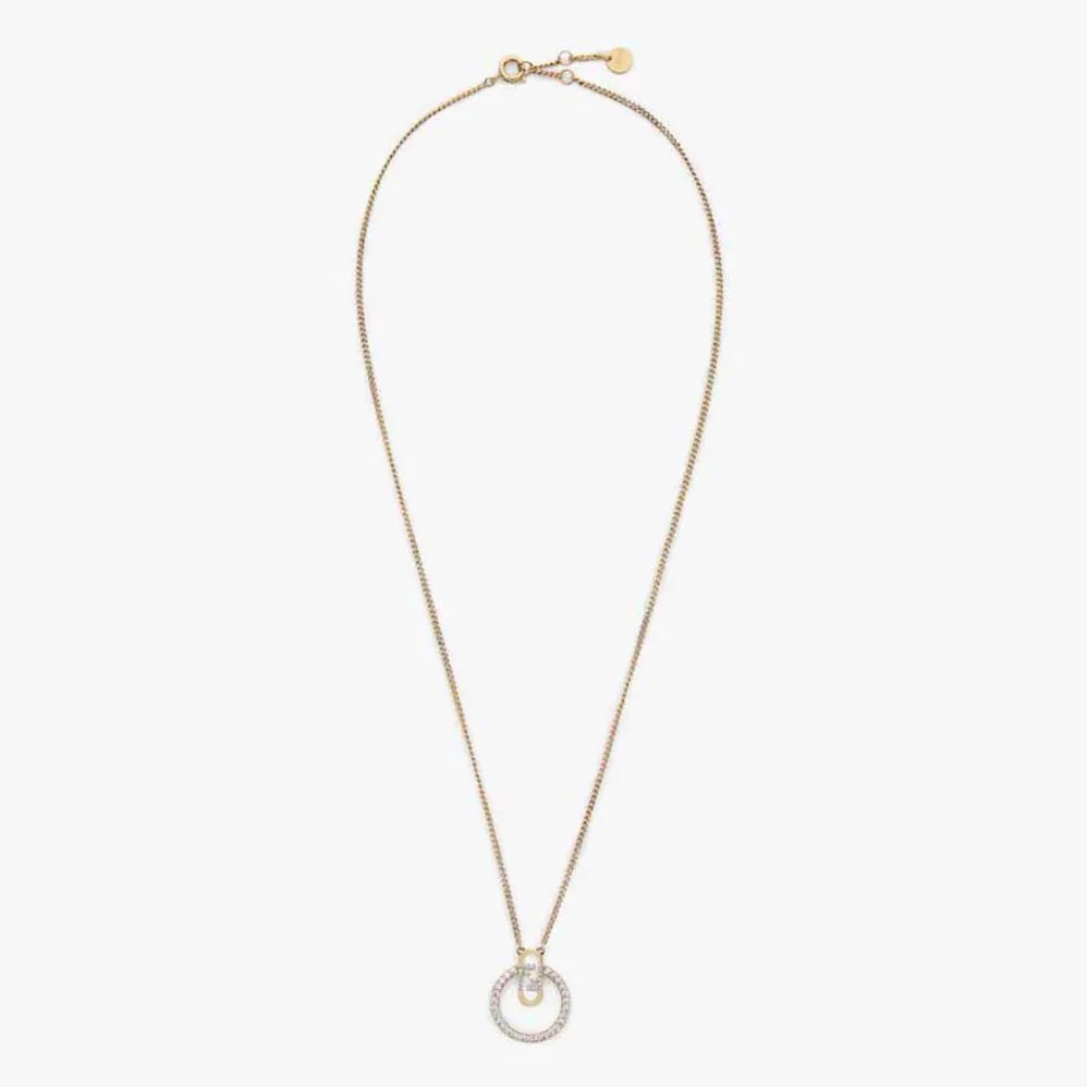 Fendi O Lock Necklace Gold for Women in Colored