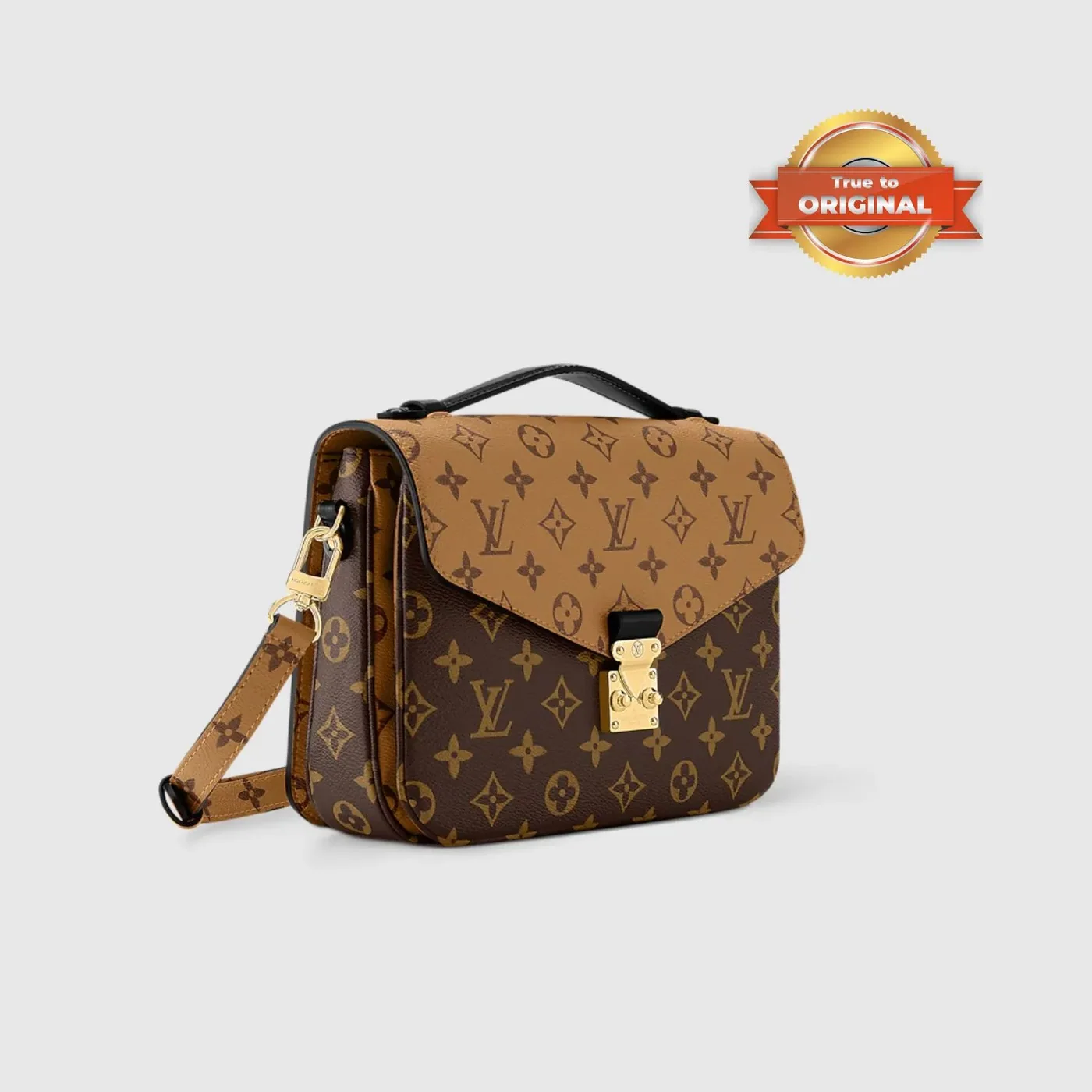 Louis Vuitton Pochette Metis Shoulder Bag / Brown Monogram Reverse Canvas Gold Hardware Louis Vuitton Pochette Metis Shoulder Bag / Brown Monogram Reverse Canvas Gold Hardware
