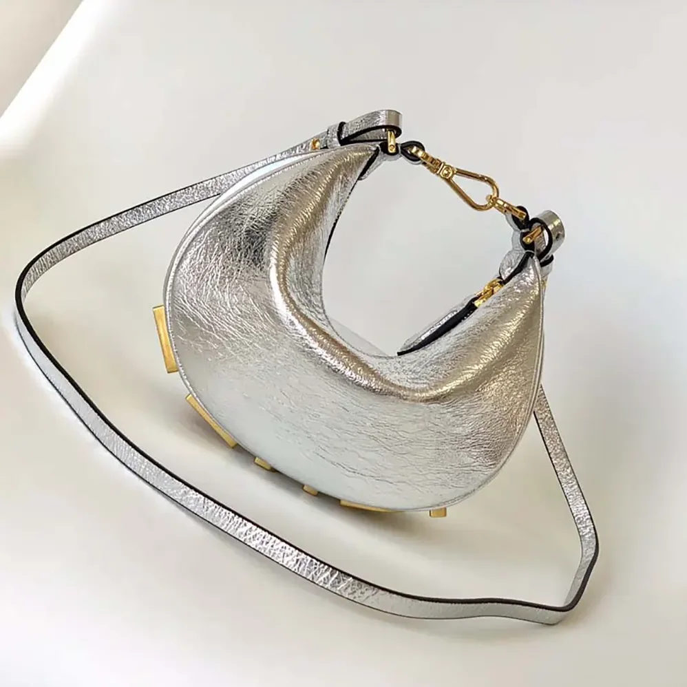 Fendi Fendigraphy Mini Silver Leather Mini for Women in bag Fendi Fendigraphy Mini Silver Leather Mini for Women in bag