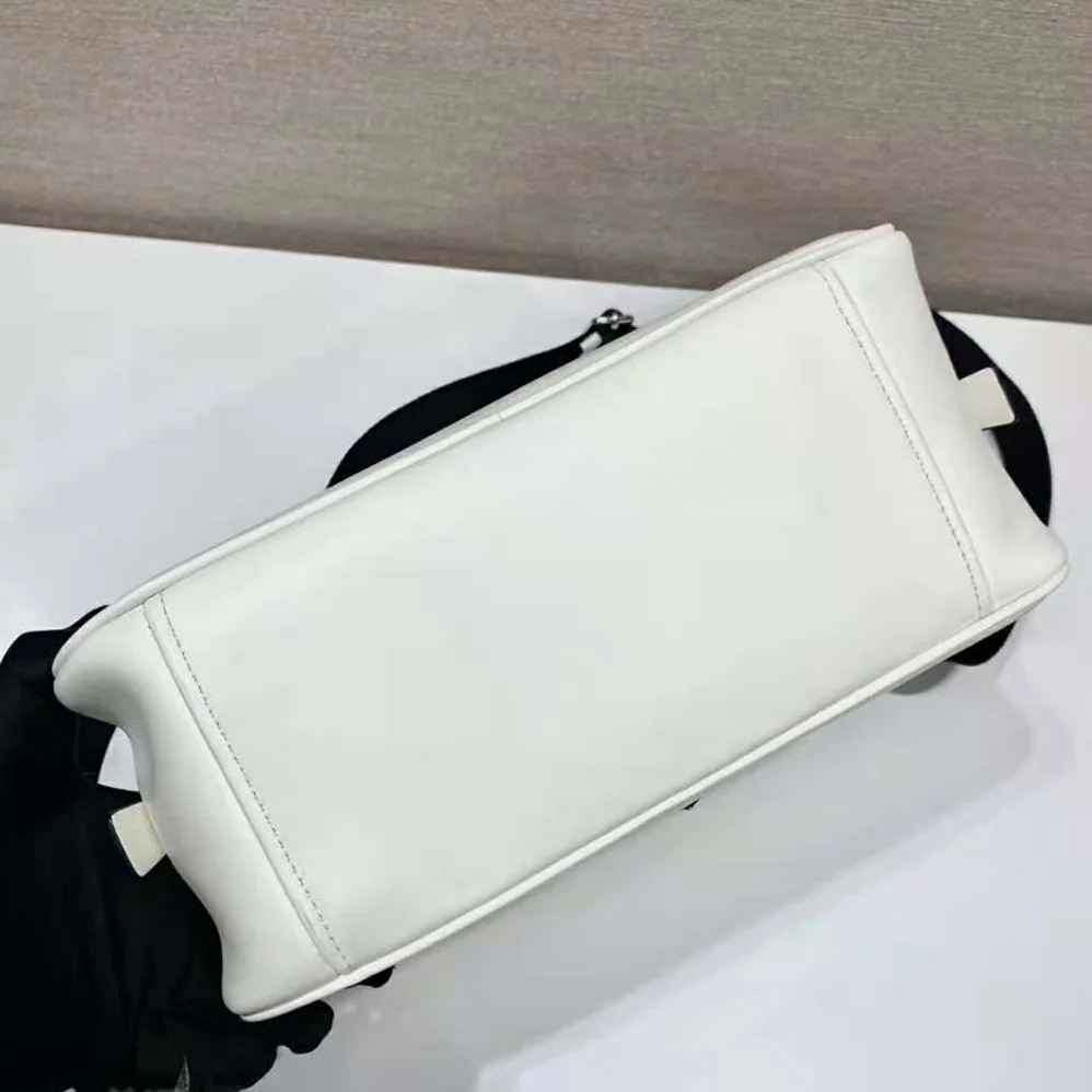 Prada Leather Prada Triangle Bag for Women in White Prada Leather Prada Triangle Bag for Women in White