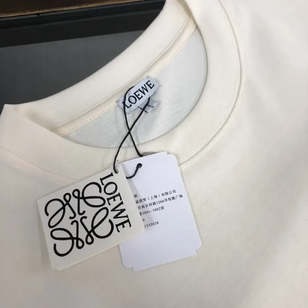 Loewe Relaxed fit T-shirt in Cotton for Men in White Loewe Relaxed fit T-shirt in Cotton for Men in White