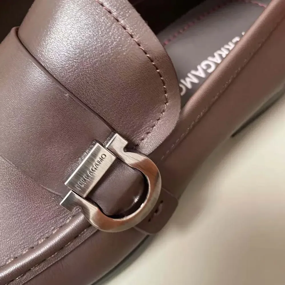 Salvatore Ferragamo Moccasin with Gancini Ornament for Men Salvatore Ferragamo Moccasin with Gancini Ornament for Men