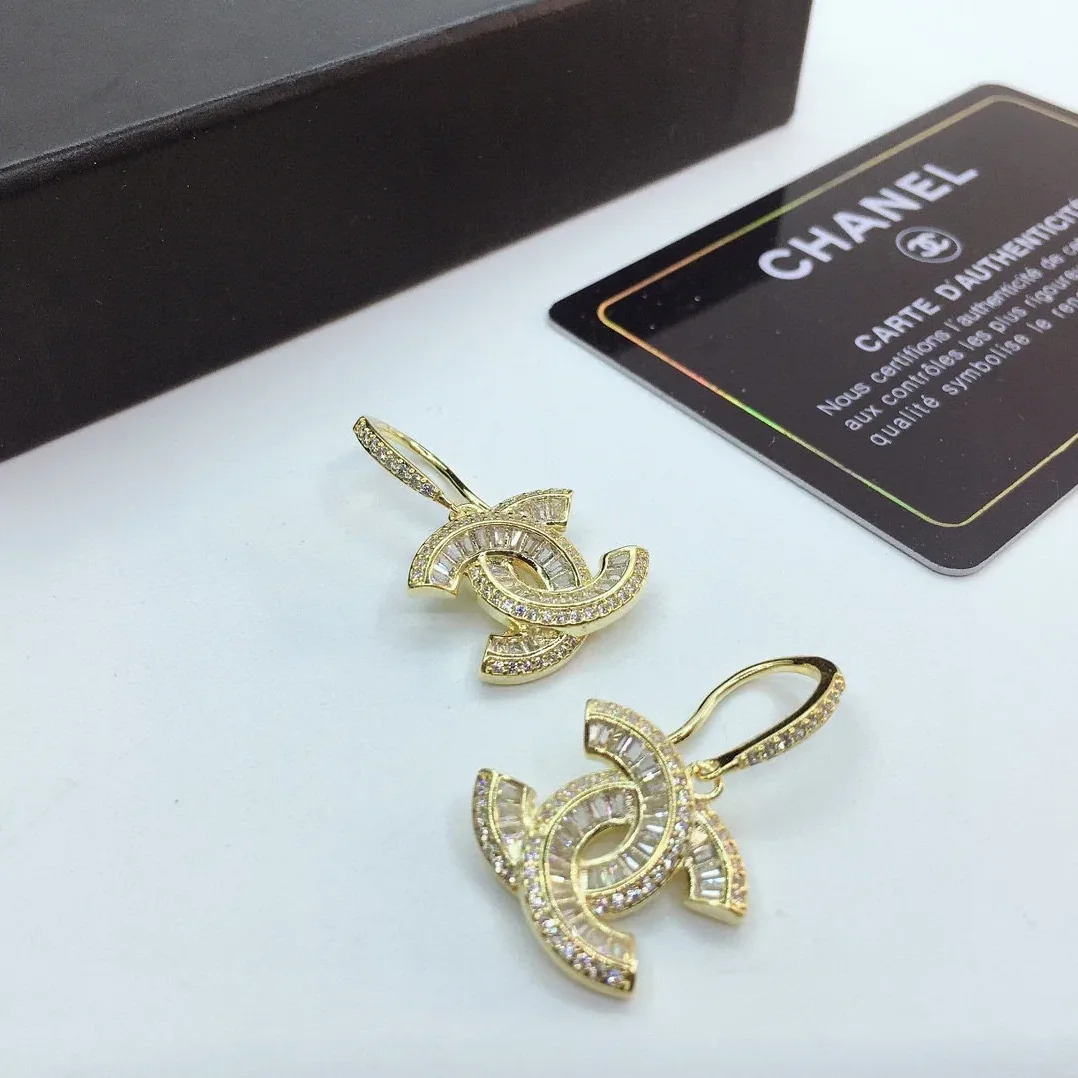 Interlocking Douple C Earrings Gold Tone Interlocking Douple C Earrings Gold Tone
