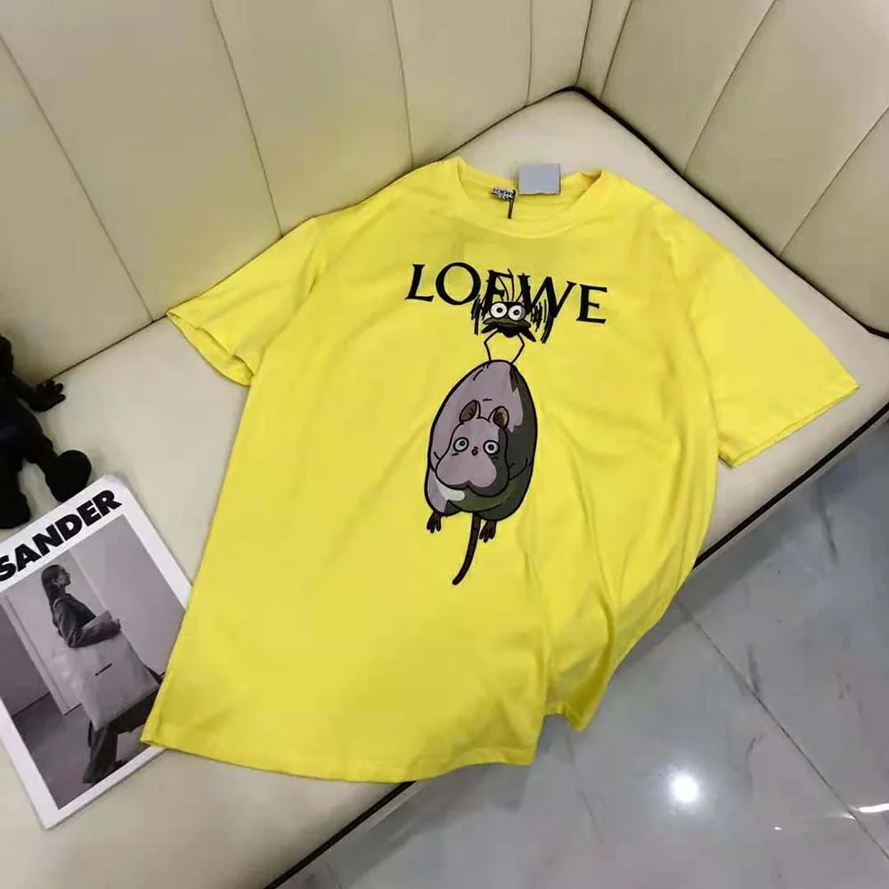 Loewe Yu-Bird T-shirt in Cotton for Men in Yellow Loewe Yu-Bird T-shirt in Cotton for Men in Yellow