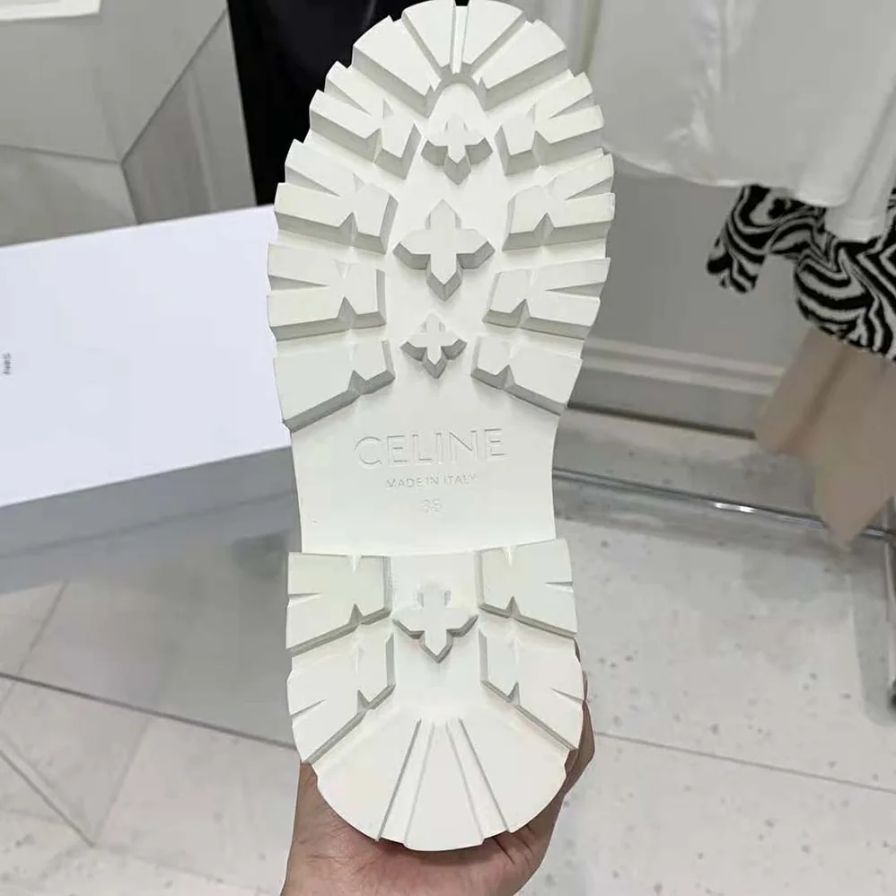 Celine Bulky Trainer High Sneaker with Velcro in Calfskin for Unisex in White Celine Bulky Trainer High Sneaker with Velcro in Calfskin for Unisex in White