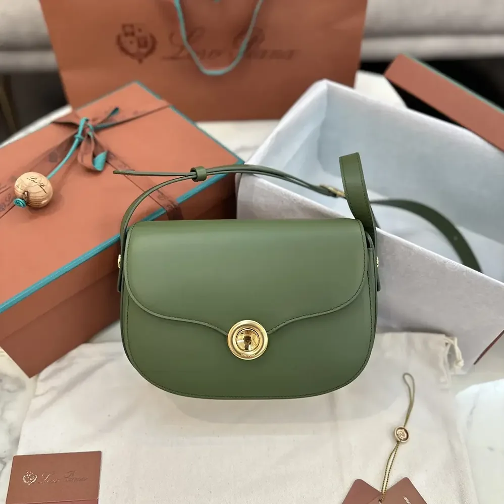 Loro Piana Mini Ghiera Bag for Women in Dark Green Loro Piana Mini Ghiera Bag for Women in Dark Green