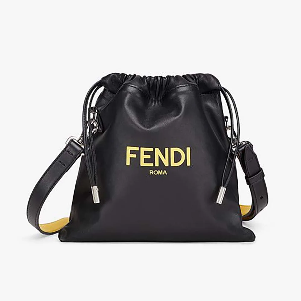 Fendi Fendi Pack Small Pouch Nappa Leather Bag for Men in Black Fendi Fendi Pack Small Pouch Nappa Leather Bag for Men in Black
