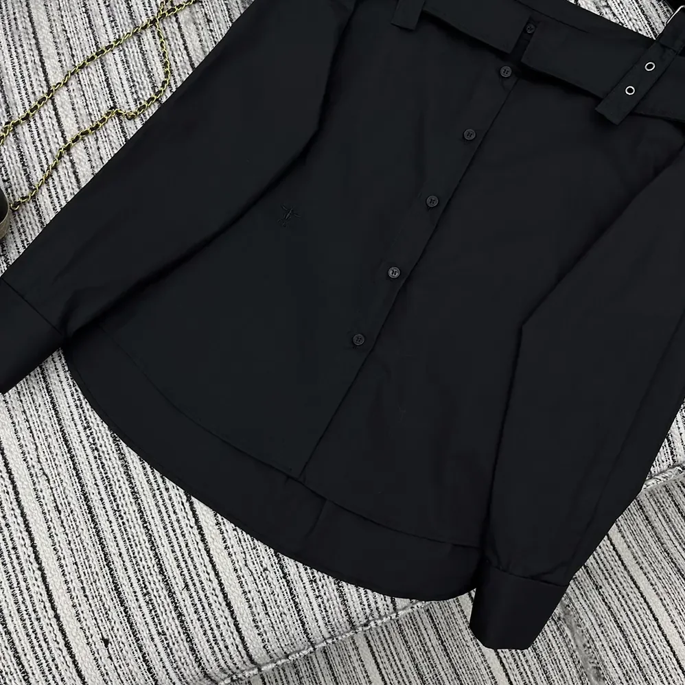 Dior Blouse Black Cotton Poplin for Women Dior Blouse Black Cotton Poplin for Women