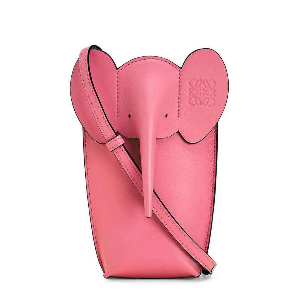 Loewe Elephant Pocket in Classic Calfskin for Women in Pink Loewe Elephant Pocket in Classic Calfskin for Women in Pink