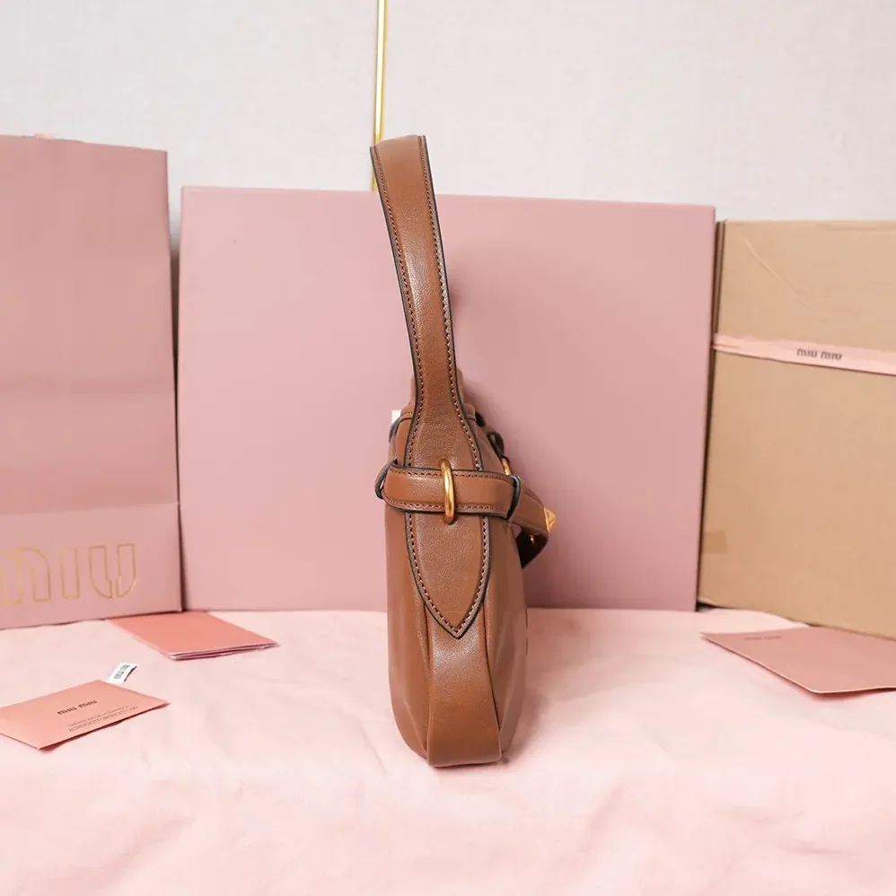 Miu Miu Aventure Nappa Leather Bag for Women in Brown