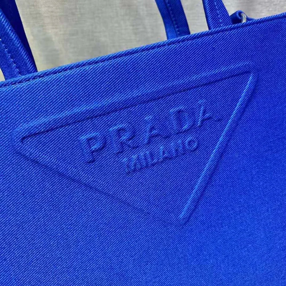 Prada Drill Tote Handles Bag for Women in Blue Prada Drill Tote Handles Bag for Women in Blue