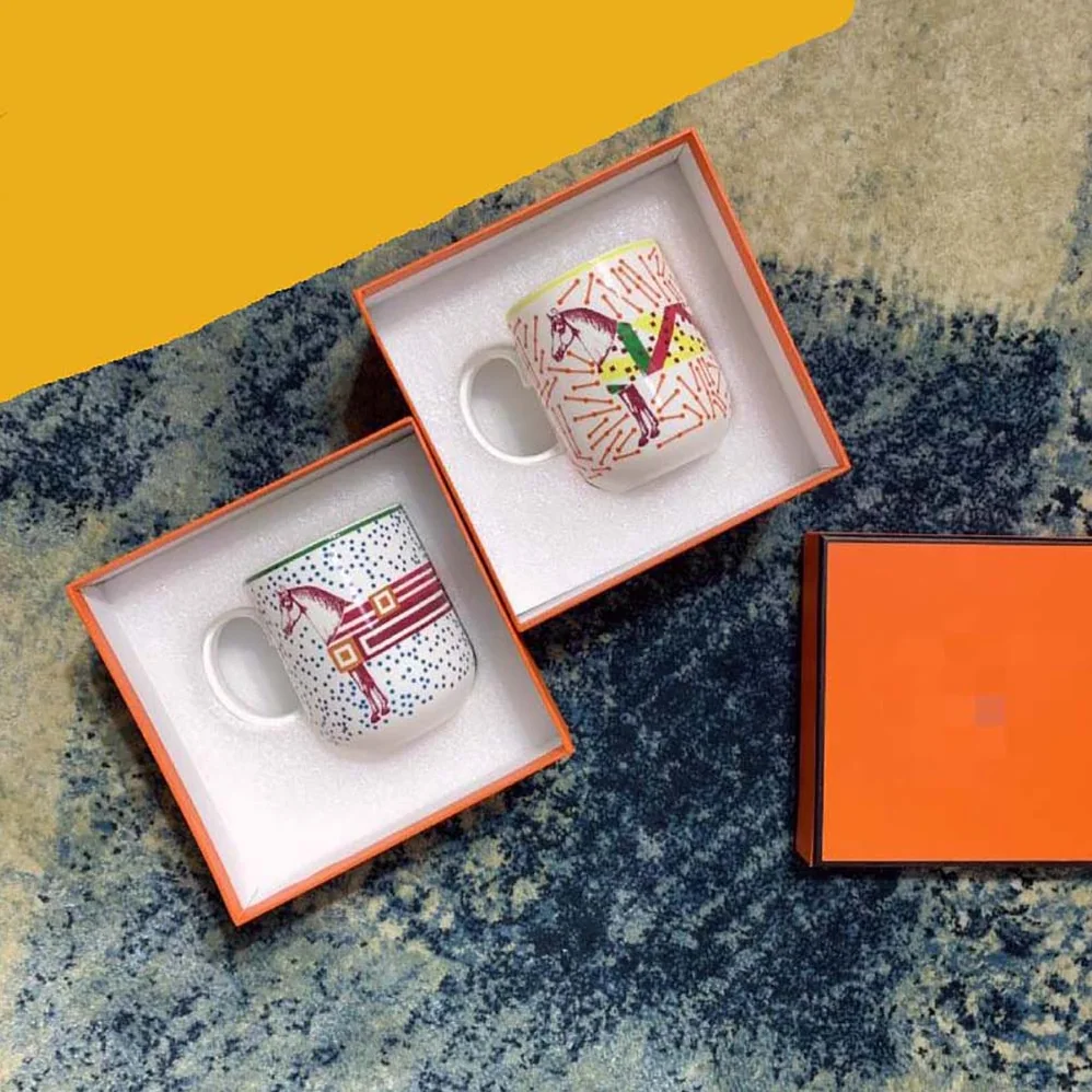 Hermes Hermes Hippomobile Set of 2 Mugs for Unisex Hermes Hermes Hippomobile Set of 2 Mugs for Unisex